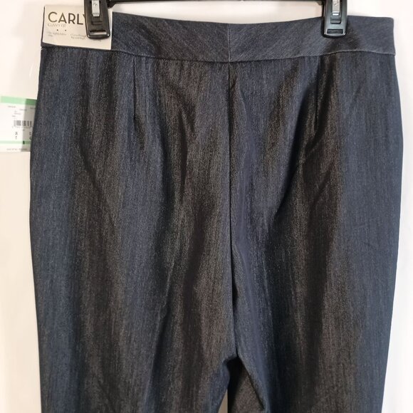 Kasper Carly Curvy Fit Pants Size 8 NWT Denim Blue Straight Leg Career $99 - Picture 4 of 11